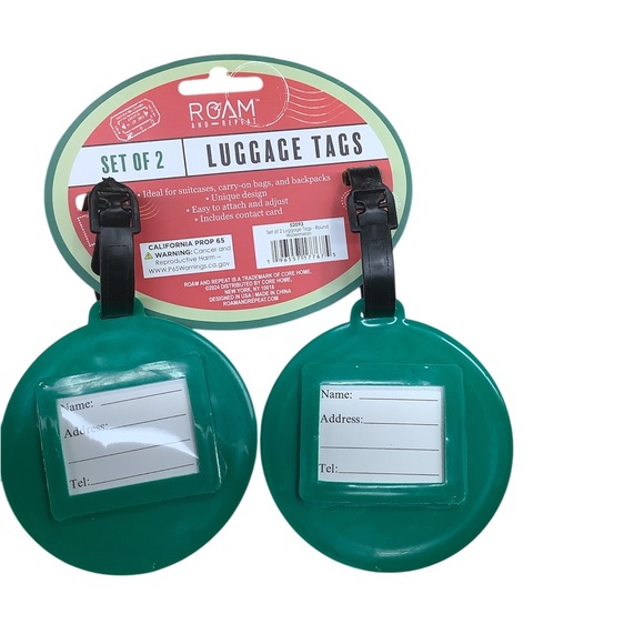 Roam and Repeat Luggage Tags Set of 2 NWT - Picture 3 of 5